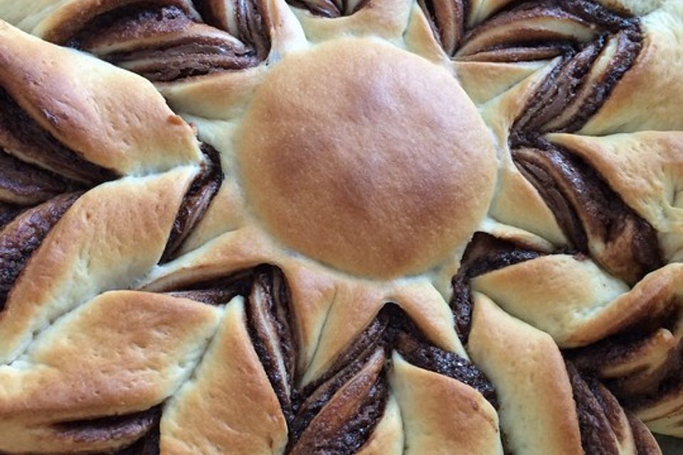 Nutella-Blume aus Brioche