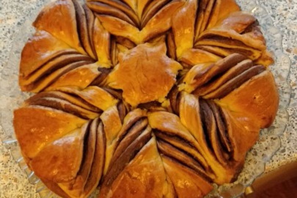 Nutella-Blume aus Brioche