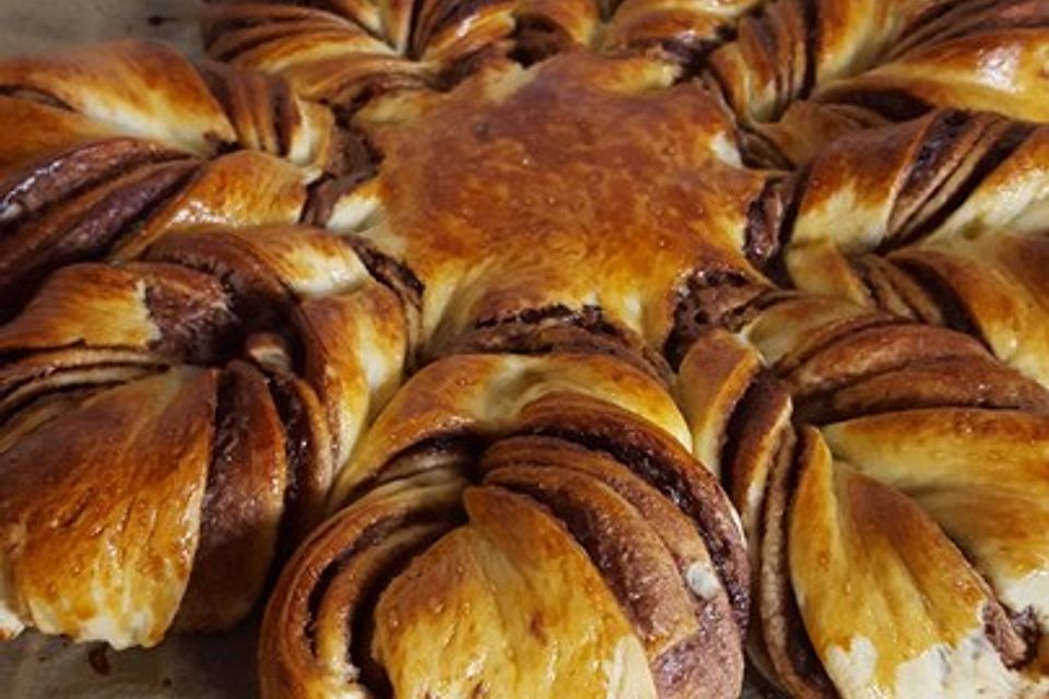 Nutella-Blume aus Brioche