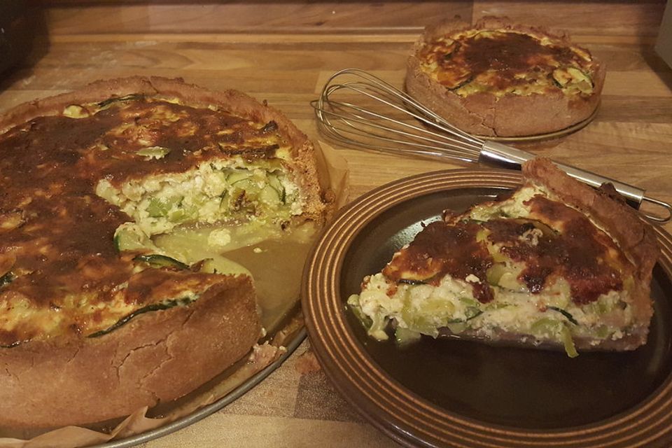 Quiche mit Zucchini und Parmesan