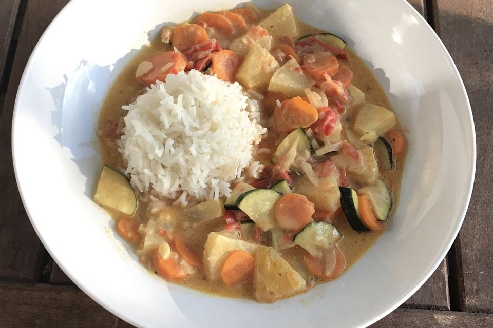 Veganes Thai-Curry mit Kokosmilch für Genießer