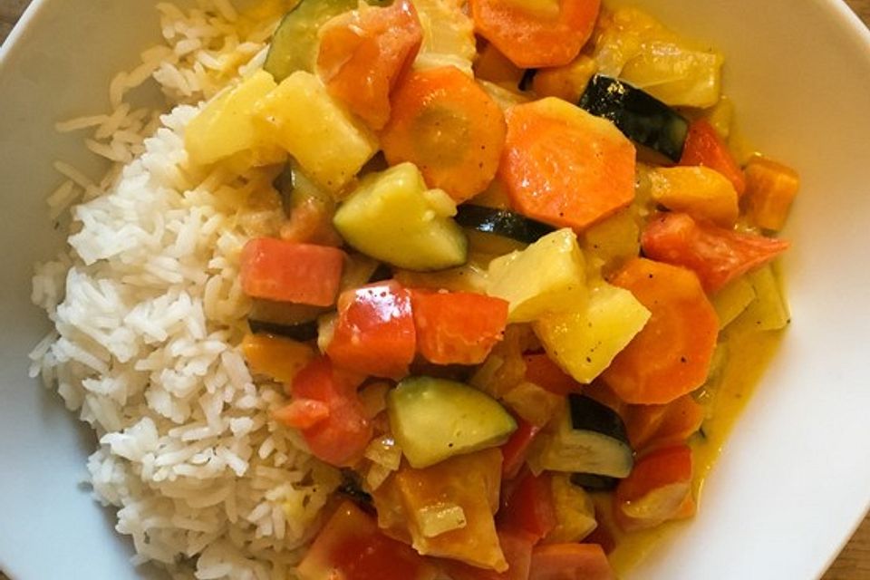 Veganes Thai-Curry mit Kokosmilch für Genießer