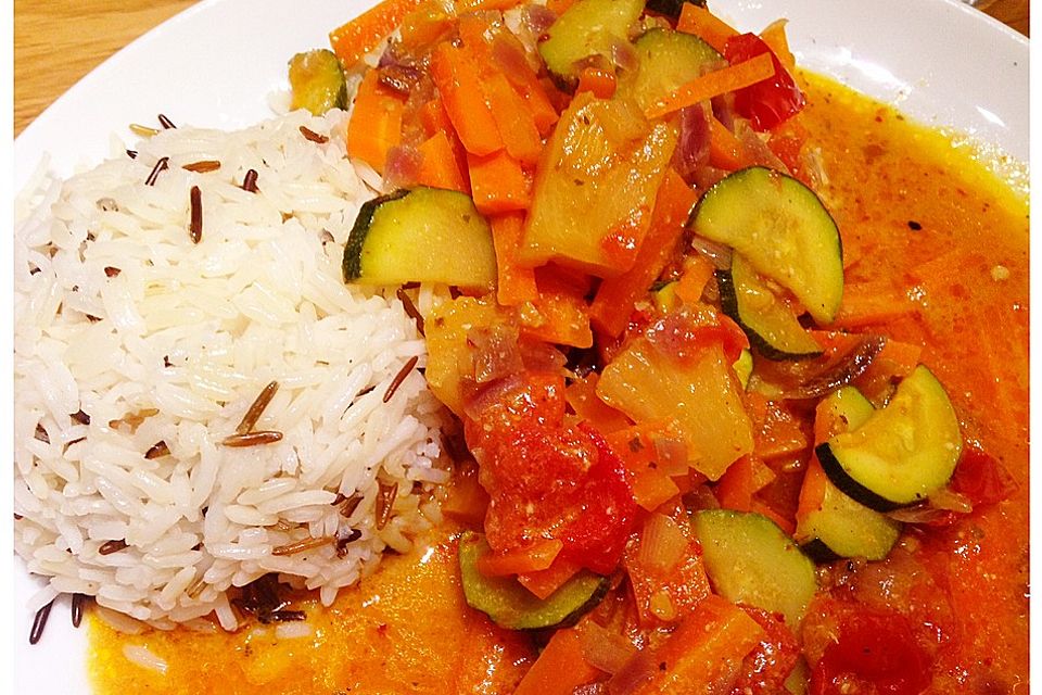 Veganes Thai-Curry mit Kokosmilch für Genießer