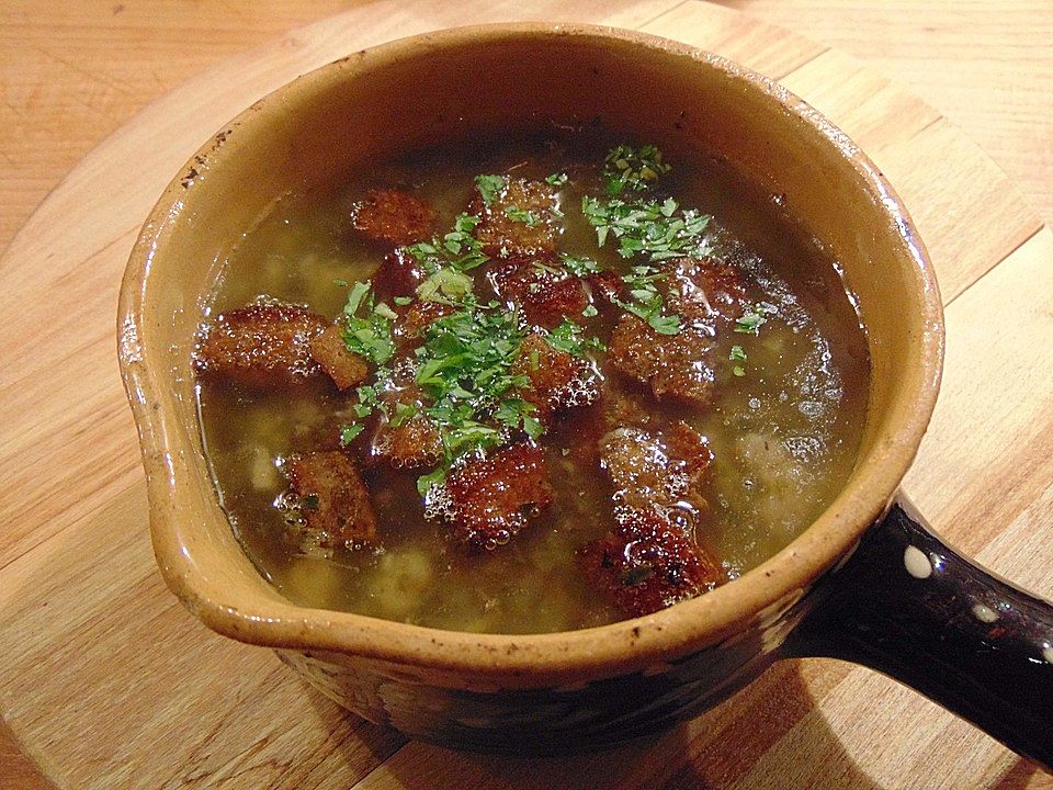 Knoblauchsuppe mit geröstetem Schwarzbrot von der_schnapf| Chefkoch