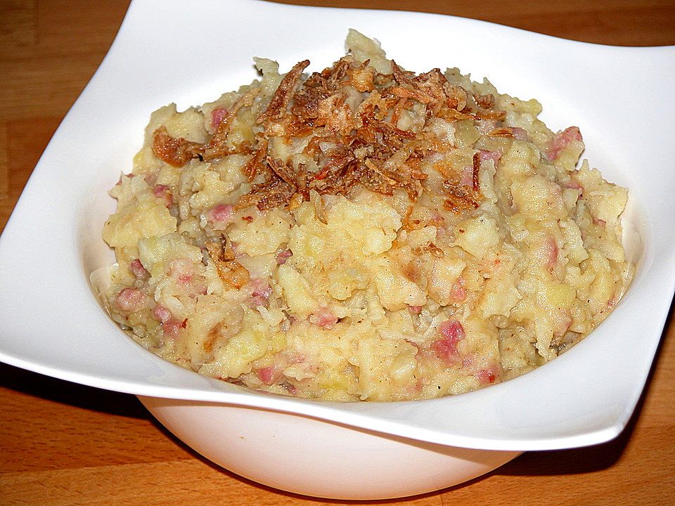 Sellerie-Kartoffel-Stampf mit Speck von nogikon| Chefkoch