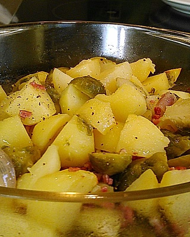Gerösteter Rosenkohl mit Kartoffeln