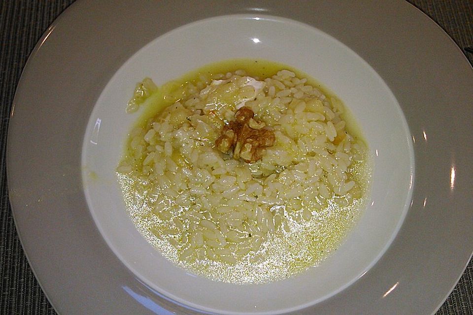 Apfelrisotto mit Gorgonzola