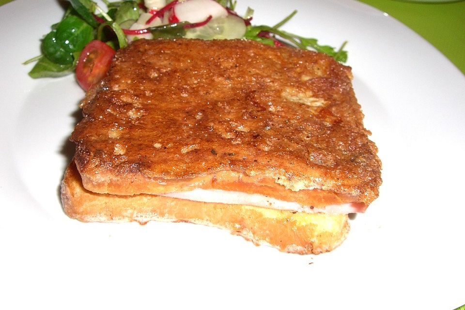 Schinken-Käsetoast aus der Pfanne