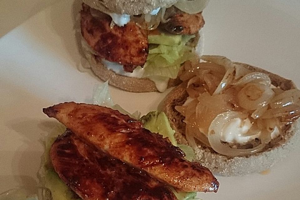 Kanos Chicken-Avocado-Burger