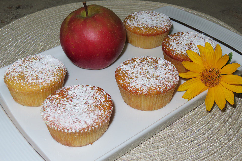 Weihnachtliche Apfelkompott-Muffins