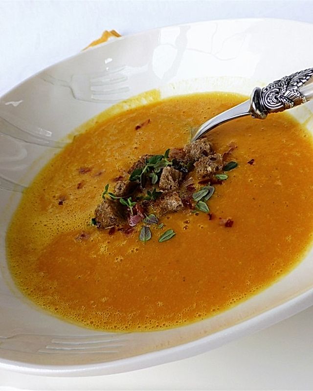 Kürbis-Mais-Suppe
