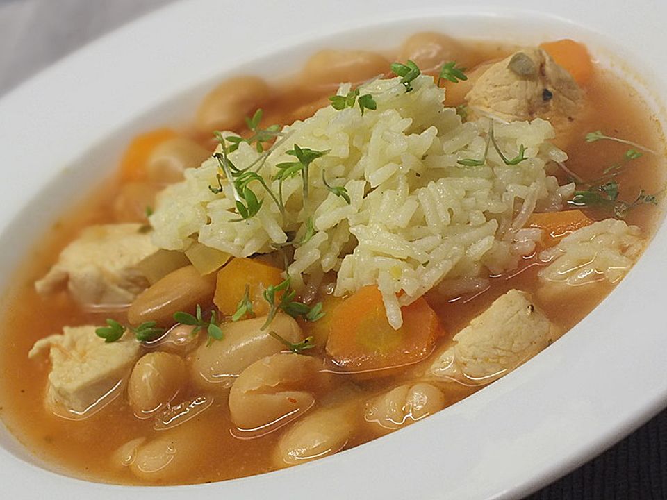 Klare Bohnensuppe mit Pute und Gemüse von NichtdieKaethe| Chefkoch