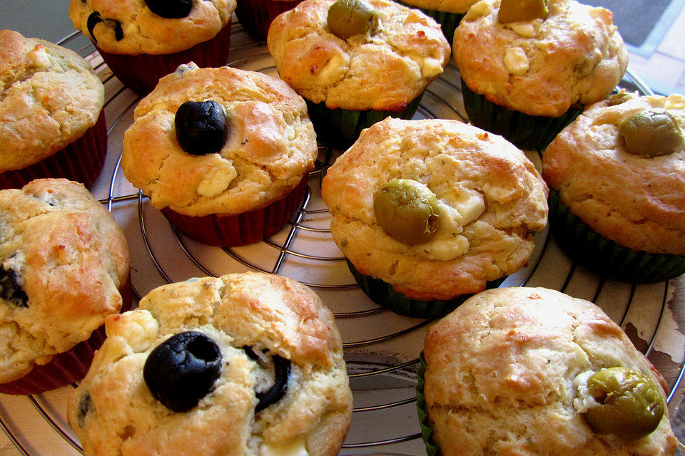 Feta-Oliven-Muffins