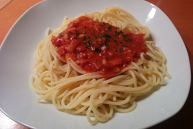 Spaghetti mit Speck-Bolognese-Sauce von Kochqueen123| Chefkoch