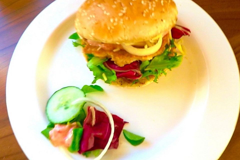 Tuna Burger mit MayoMarmeladen Soße, einfach lecker