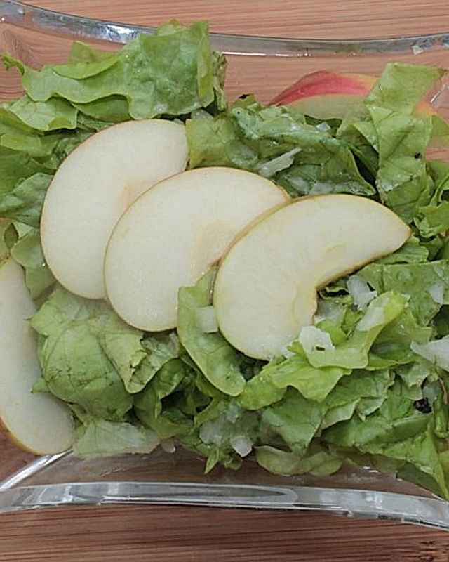 Endivien-Apfel-Salat mit Sauerrahm-Honig-Dressing