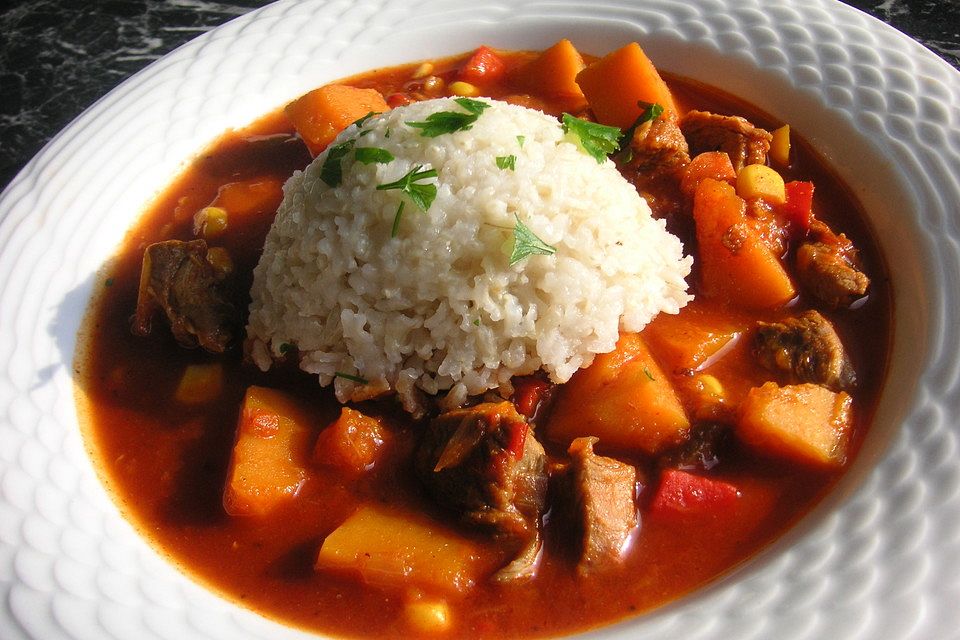 Herbstliches Putengeschnetzeltes mit Kürbis