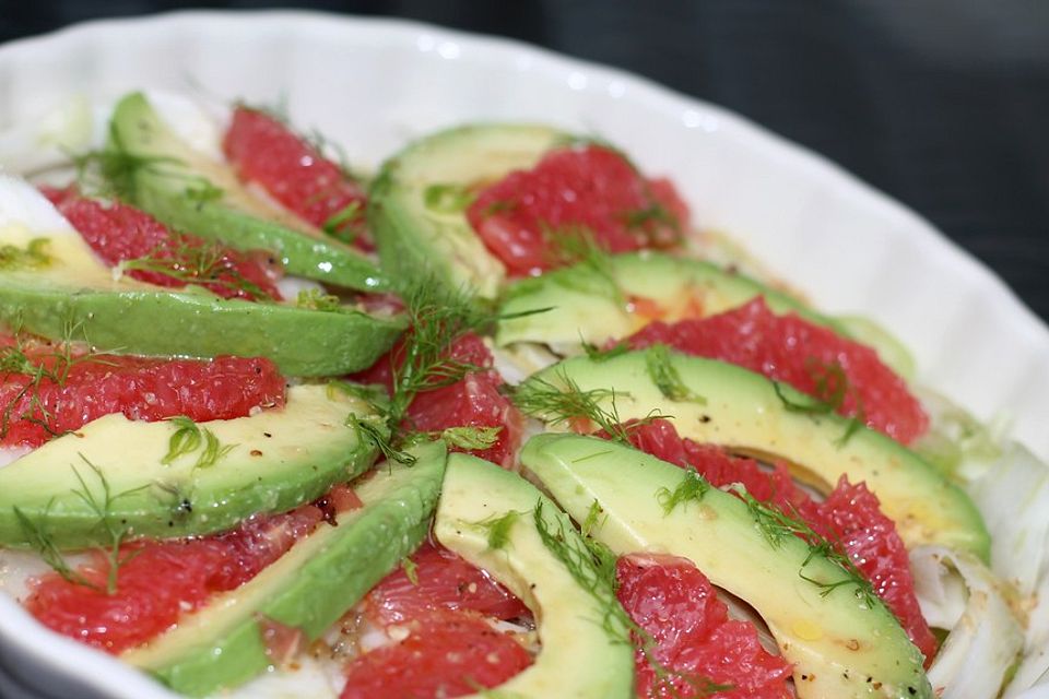 Fenchelsalat mit Avocado und Grapefruit