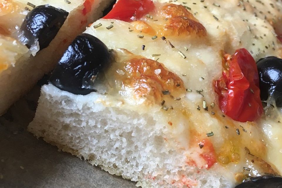 Selbstgemachtes Italienisches Focaccia Brot