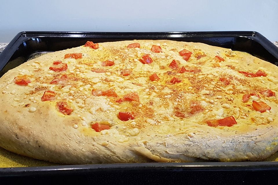 Selbstgemachtes Italienisches Focaccia Brot