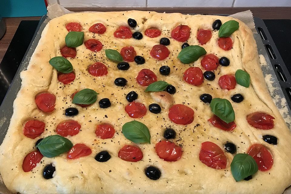 Selbstgemachtes Italienisches Focaccia Brot