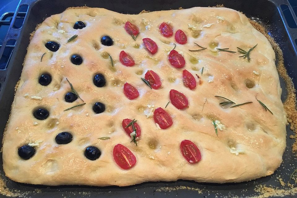 Selbstgemachtes Italienisches Focaccia Brot