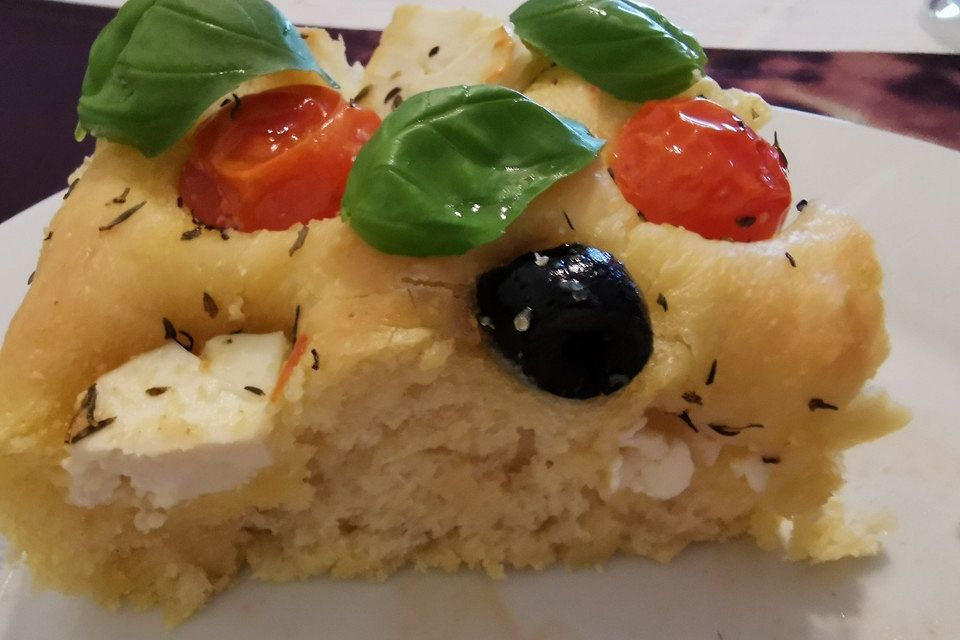 Selbstgemachtes Italienisches Focaccia Brot