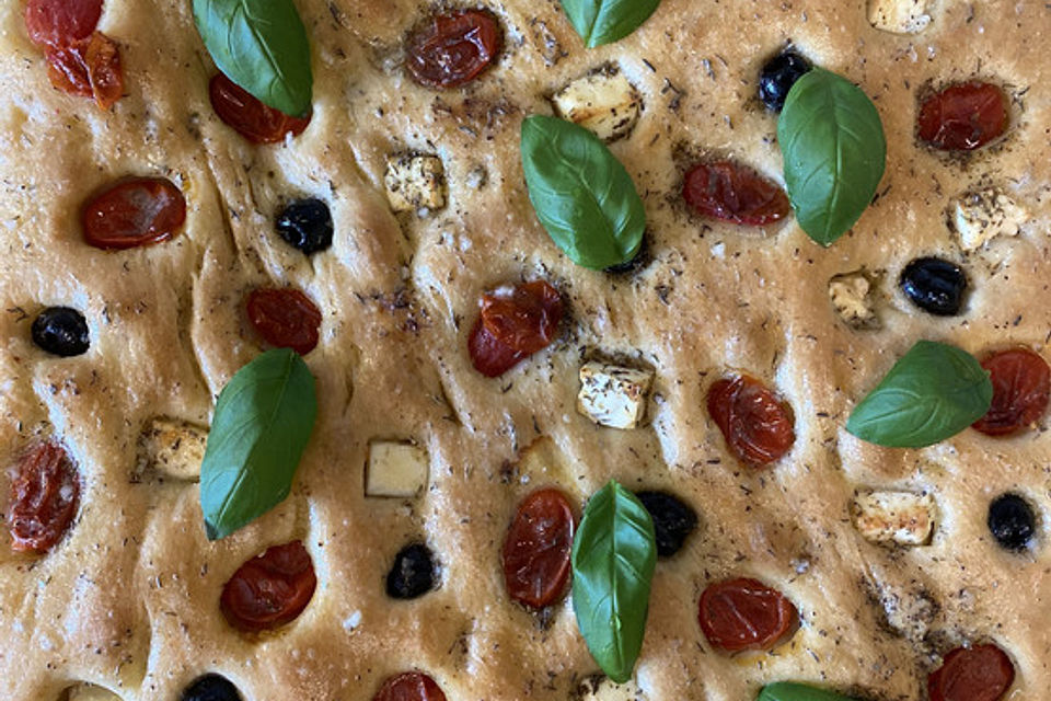 Selbstgemachtes Italienisches Focaccia Brot