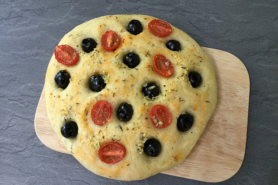 Selbstgemachtes Italienisches Focaccia Brot