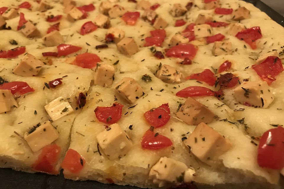 Selbstgemachtes Italienisches Focaccia Brot