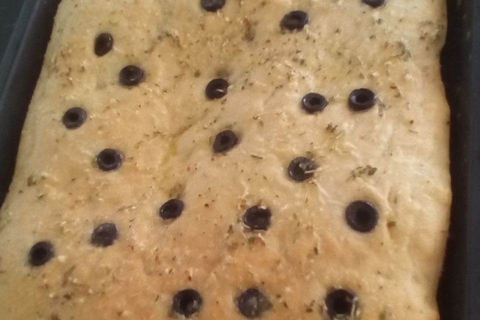 Selbstgemachtes Italienisches Focaccia Brot