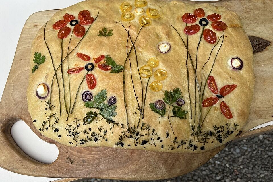 Selbstgemachtes Italienisches Focaccia Brot