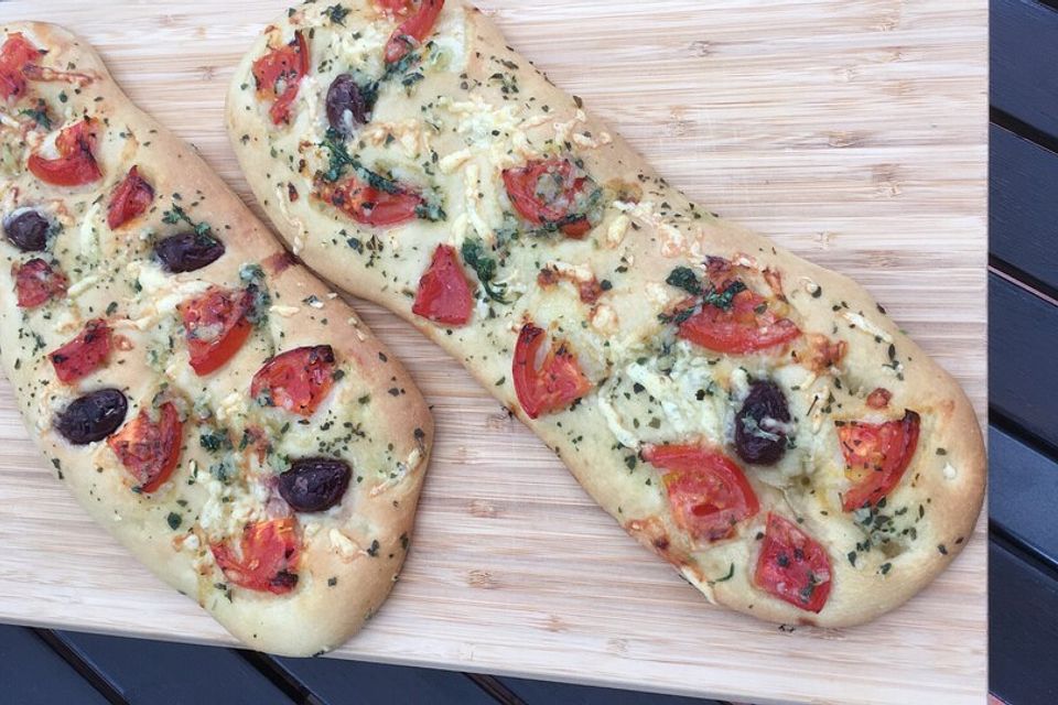 Selbstgemachtes Italienisches Focaccia Brot