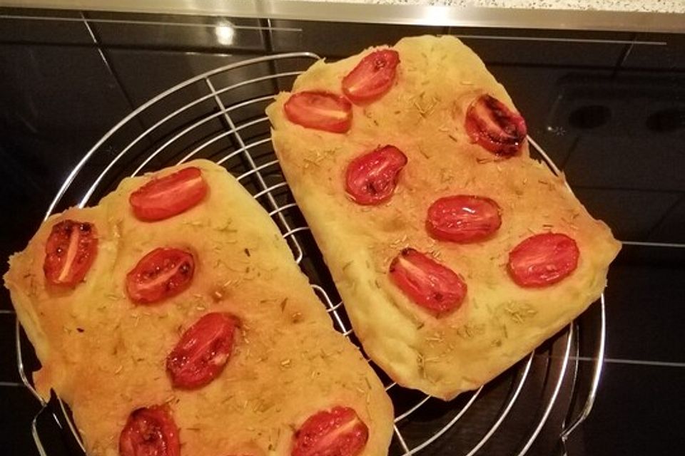 Selbstgemachtes Italienisches Focaccia Brot