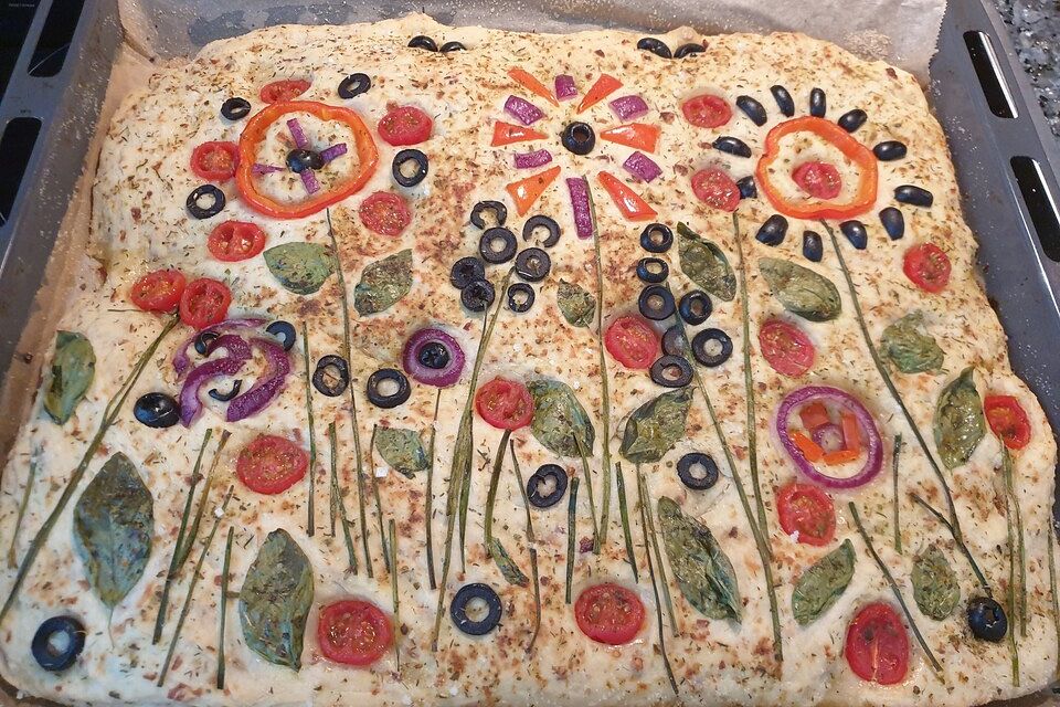 Selbstgemachtes Italienisches Focaccia Brot