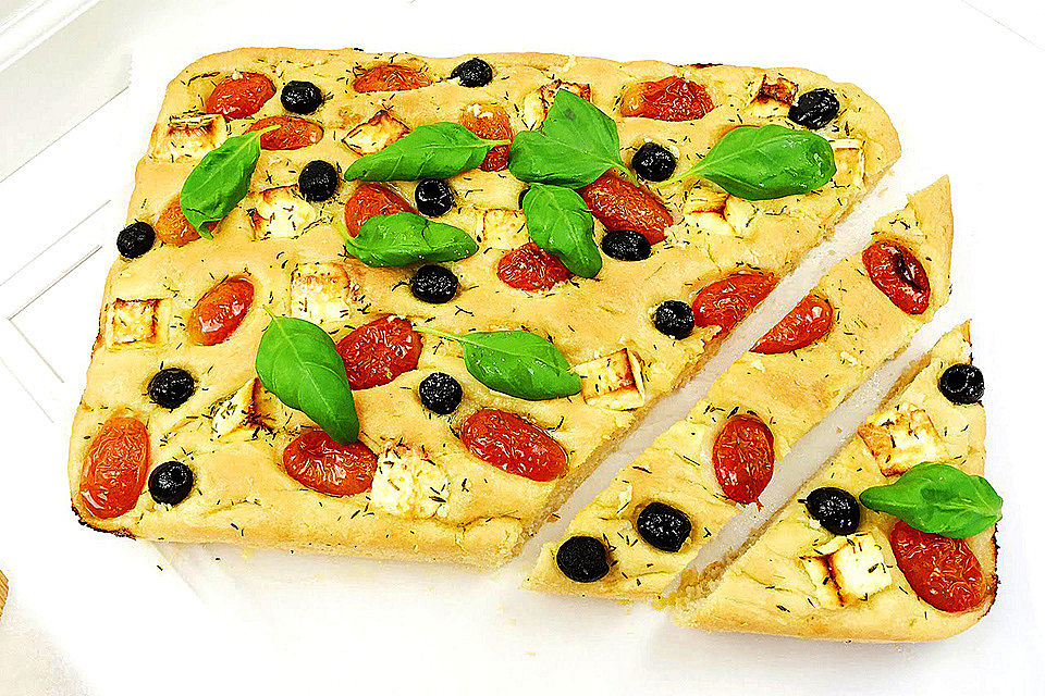 Selbstgemachtes Italienisches Focaccia Brot