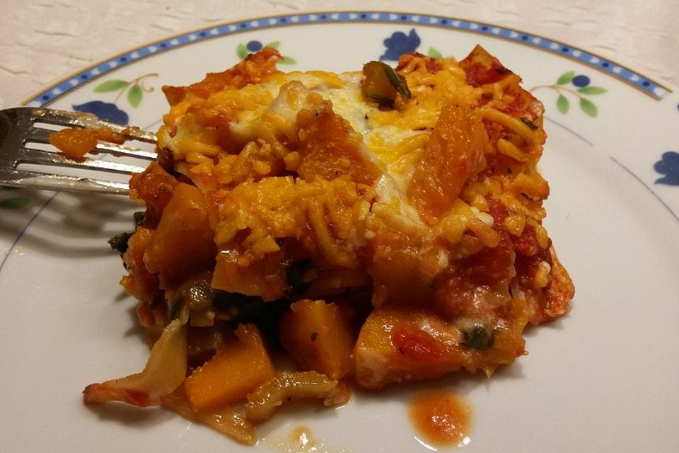 Kürbis-Mangold-Lasagne