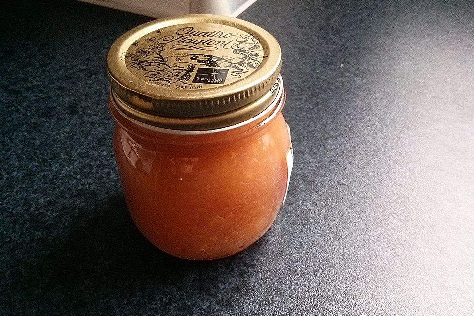 Pfirsich-Aprikosen-Marmelade mit Whisky