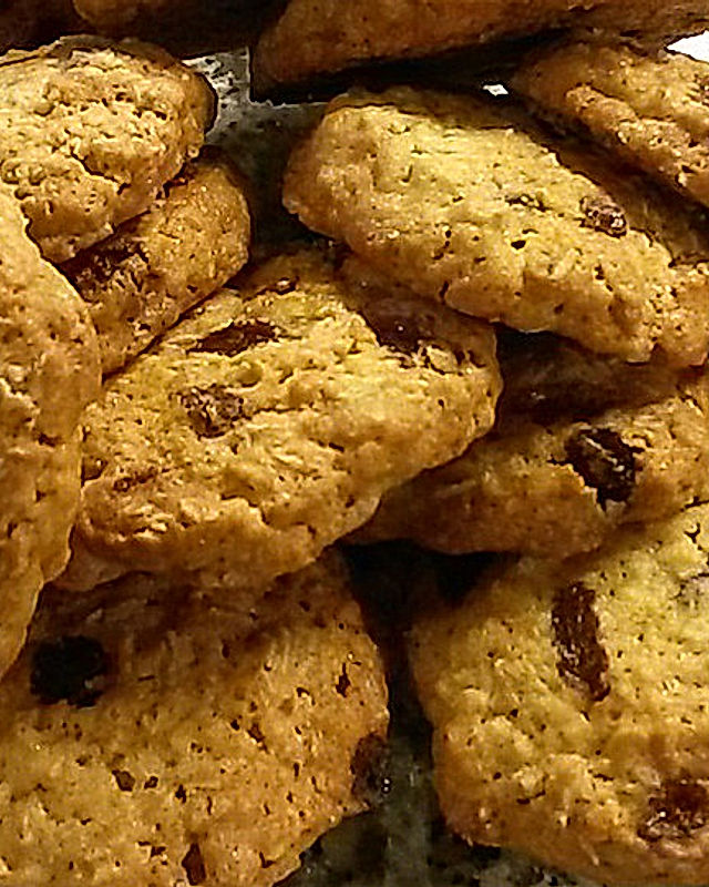 Rosinen-Haferflocken Cookies