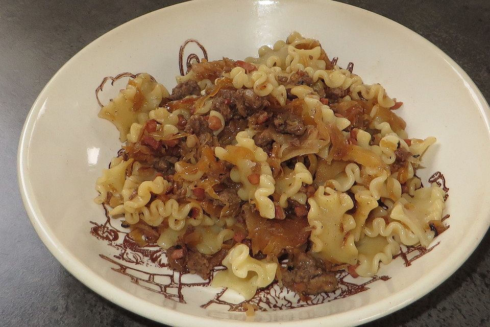 Hack-Sauerkraut-Pfanne