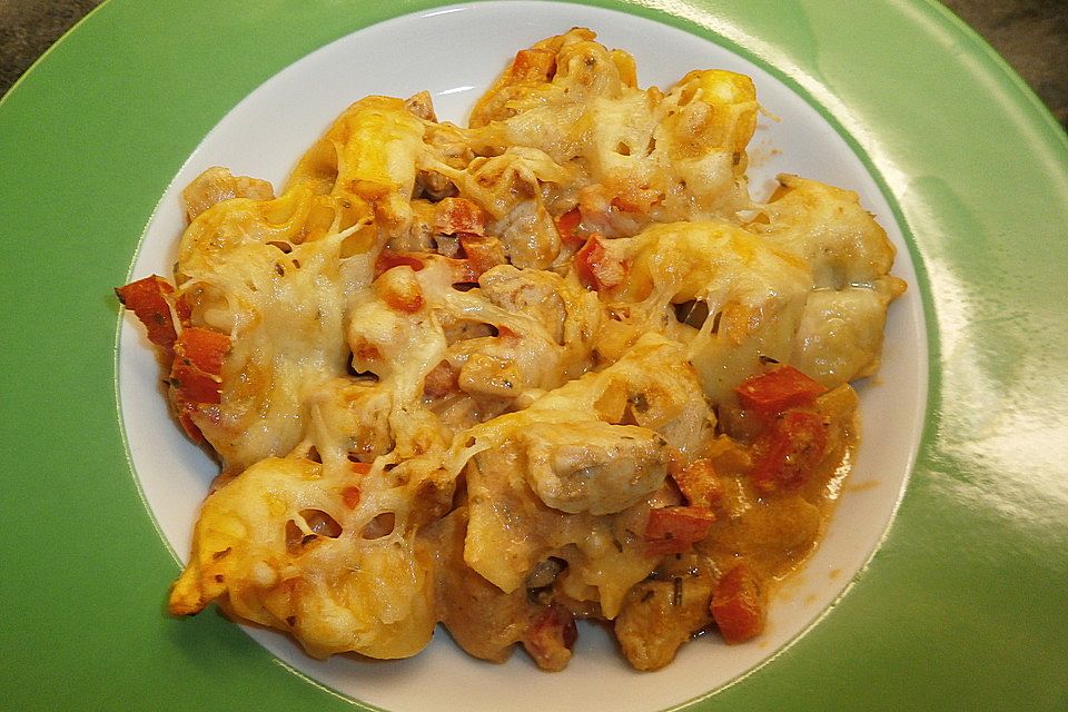 Tortellini-Hähnchen-Auflauf