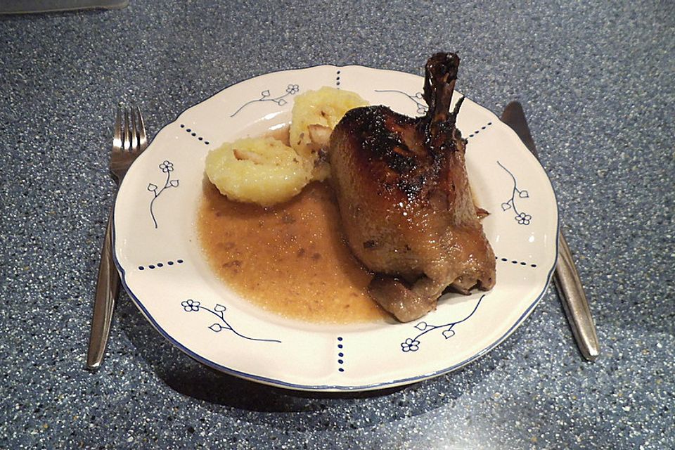 Ente mit Wein-Orangen-Chili-Honig Sauce