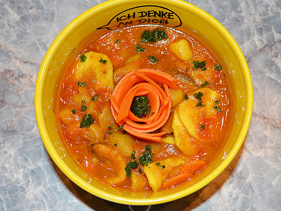Kartoffelsuppe mit Curry, indische Art von Irmgard_van_Helsing| Chefkoch