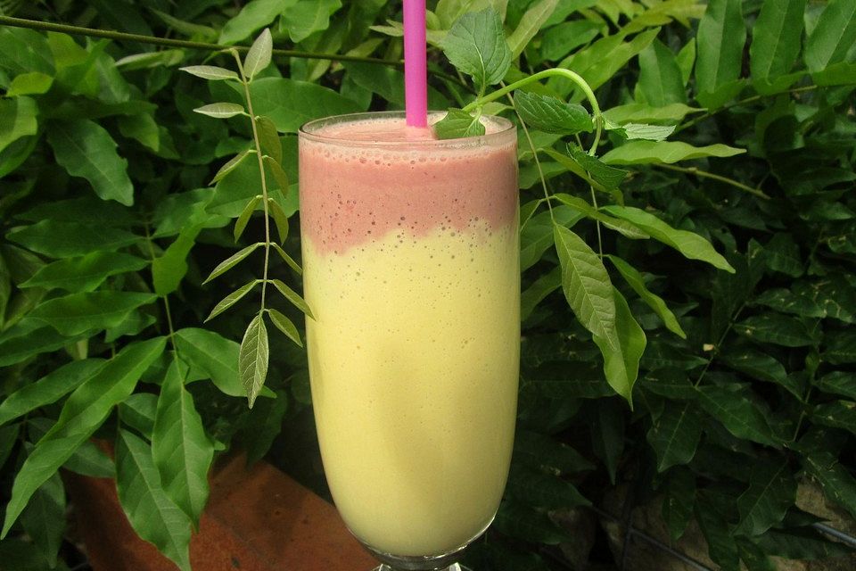 Frozen Pfirsich-Himbeer Smoothie