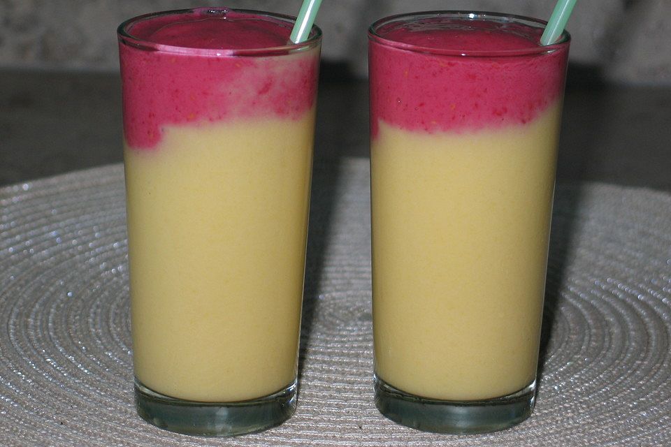 Frozen Pfirsich-Himbeer Smoothie