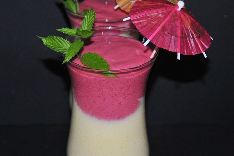 Frozen Pfirsich-Himbeer Smoothie