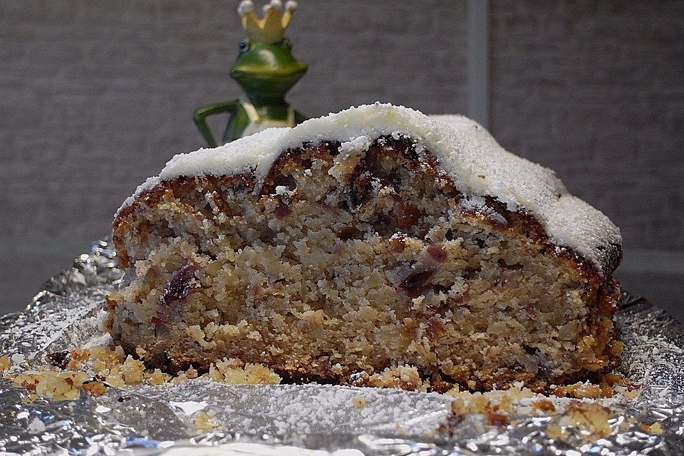 Urmelis saftiger Rumtopf-Marzipan-Cranberrystollen