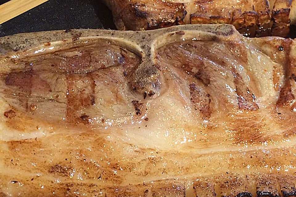 Gepökelte Holzfällersteaks vom Grill