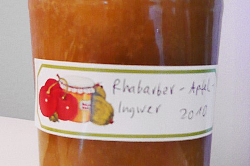 Rhabarber - Apfel - Marmelade mit Ingwer