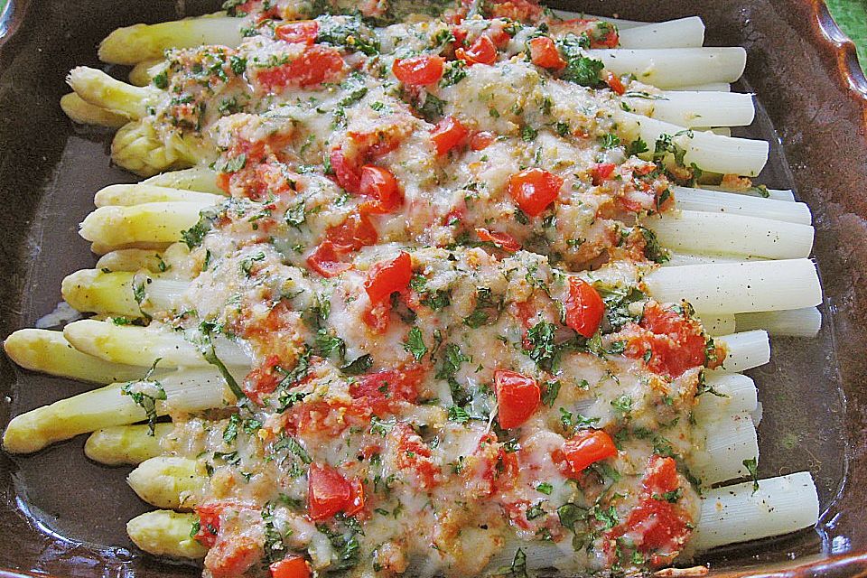 Spargel mit Parmesan-Kruste